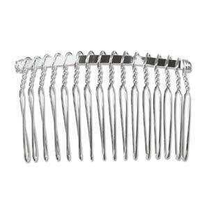 Metal Hair Comb - Silver Plated | Beading Accessories