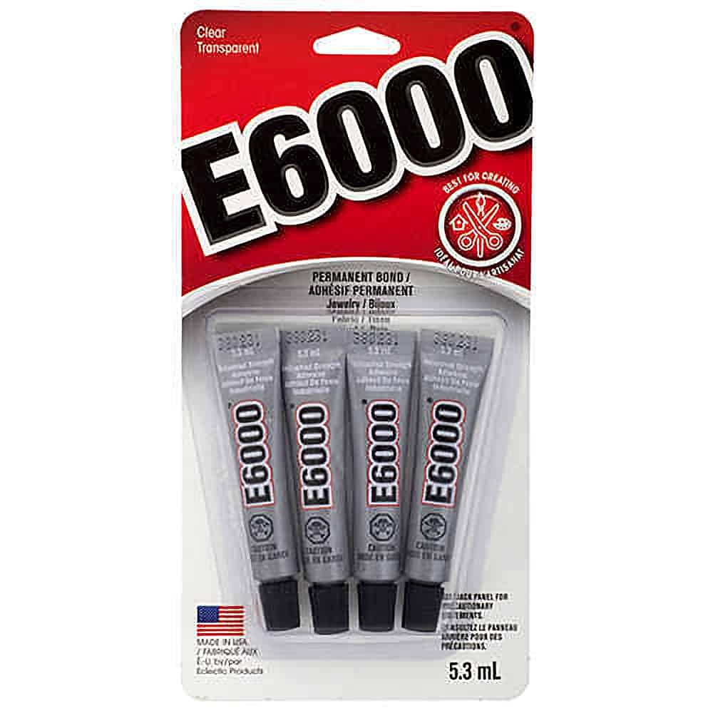 E-6000 Glue Clear Mini Tubes, DIY Craft, Glue for Craft, Multi Purpose  Glue, Transparent, Pack of 4