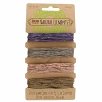 Natural Hemp Cord - Vintage Colours 1mm