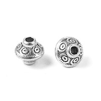 Ornate Metal Spacer Beads - Antique Silver 5mm