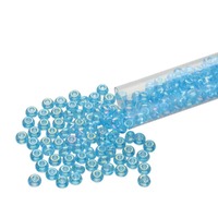 Czech Glass Seed Beads - Size 11/0 Aqua AB