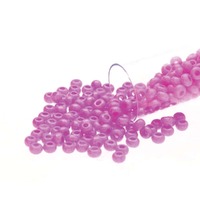 Czech Glass Seed Beads - Size 11/0 Opaque Dyed Pink