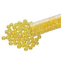 Czech Glass Seed Beads - Size 11/0 Yellow Transparent AB
