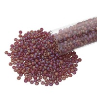 Czech Glass Seed Beads - Size 11/0 Garnet Matt AB