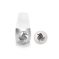 Impressart Metal Design Stamp - Angled Swirl Line Texture 6mm
