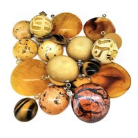 Vintage Lucite Pendants - Amber Glow Relics