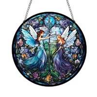 Acrylic Suncatcher Disc - Twilight Fairy Garden