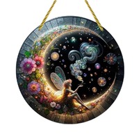 Acrylic Suncatcher Disc - Moon Fairy