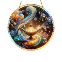 Acrylic Suncatcher Disc - Whirlwind of Wishes