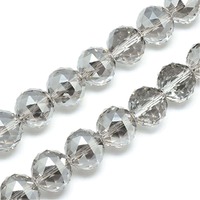 Faceted Round Glass Beads - Moonlit Sparkle 14mm x 10