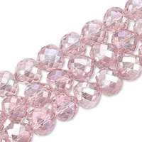 Faceted Teardrop-shaped Glass Beads - Blush Crystal 10mm x 10