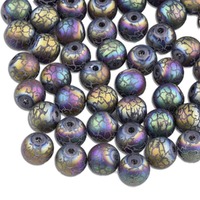 Round Glass Beads - Dragons Breath 8mm x 10