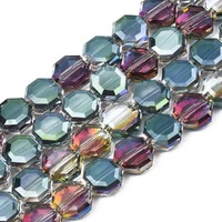 Octagonal Glass Beads - Chameleon Jewel 8mm x 10