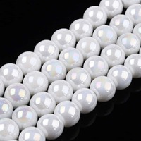 Round Glass Beads - Moonlit Aurora x 6mm