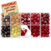 DIY Mosaic Bead Bracelet Making Kit Burning Red