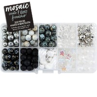 DIY Mosaic Bead Bracelet Making Kit Grey Skies