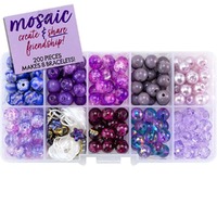 DIY Mosaic Bead Bracelet Making Kit Purple Haze