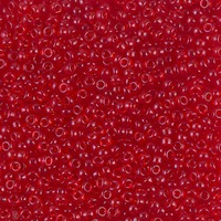 Czech Glass Seed Beads Size 10/0 - Transparent Ruby