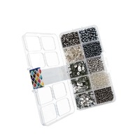 Sequins and Beads Kit for Jewellery and Crafts - Silver