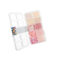 Sequins and Beads Kit for Jewellery and Crafts - Pink