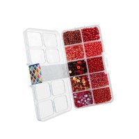 Sequins and Beads Kit for Jewellery and Crafts - Red