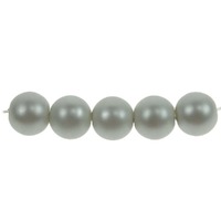 Glass Pearl Beads - White Satin 4mm x 20