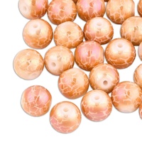 Round Glass Beads - Sunkissed Marble 8mm x 10